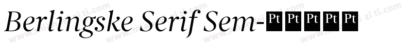 Berlingske Serif Sem字体转换